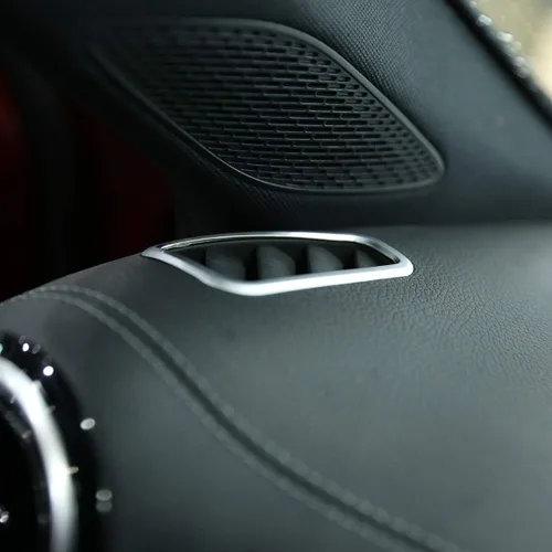 Vista 5 de YIWANG - Marco de ventilación de ABS cromado para salpicadero, 2 piezas para Mercedes Benz Clase A A180 W177 2019 2020, accesorios de coche