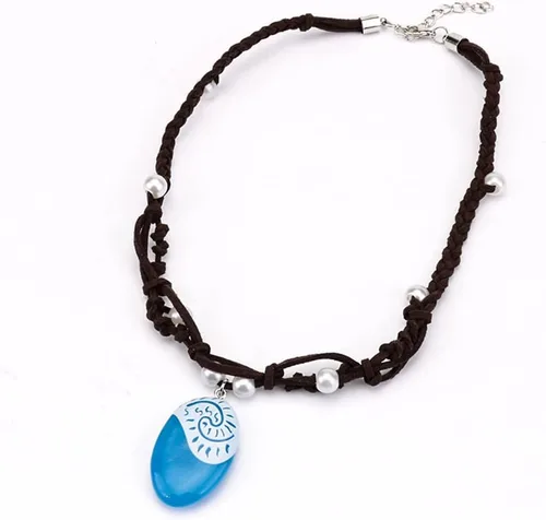 Vista 3 de Accesorios de disfraz de Moana para niñas, collar de Moana, diadema, accesorios de disfraz de Moana, accesorios de fiesta de Halloween y Navidad