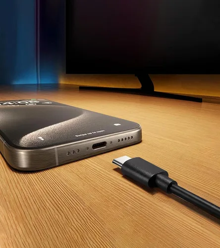 Vista 3 de Cable USB C para iPhone 16 17 15 Pro, USB C a USBc negro 3 pies Cargador de coche, Motorola Edge 5G 2024, Moto G 2025 Teléfono