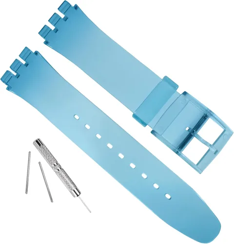 Vista 12 de Correa de reloj de goma de silicona/correa de reloj de repuesto para Swatch (0.669 in 0.748 in 0.787 in)