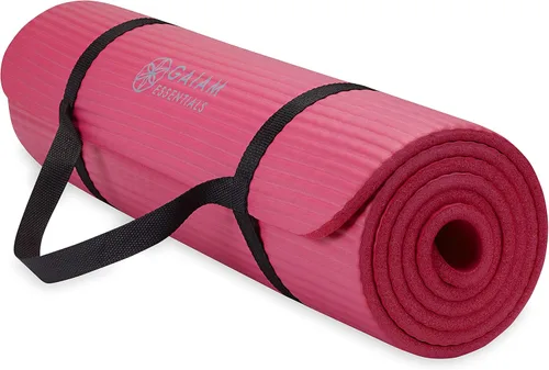 Vista 19 de Gaiam Tapete de yoga grueso, esterilla de ejercicio y fitness con correa de Balsam