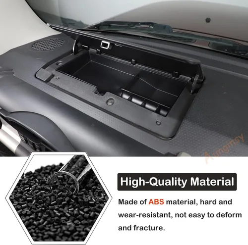 Vista 3 de Aunginsy Caja de almacenamiento para tablero de automóvil, bandeja organizadora compatible con Toyota FJ Cruiser 2007-2021, consola central