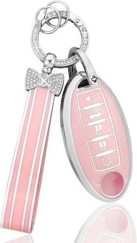 Vista 11 de PIFOOG Funda para llavero Mercedes, 3 botones, color rosa, TPU brillante, accesorios para llaves de automóvil, funda protectora para Mercedes Benz