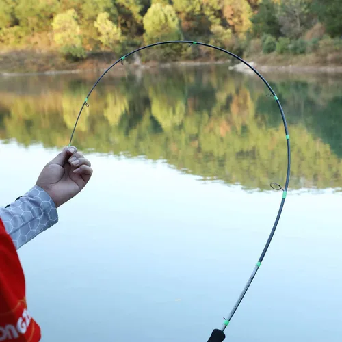 Vista 7 de Sougayilang Cañas de pescar flexibles, cañas giratorias y cañas de fundición, cañas de trucha ligeras, 2 piezas, mango de corcho, pesca de cangrejo