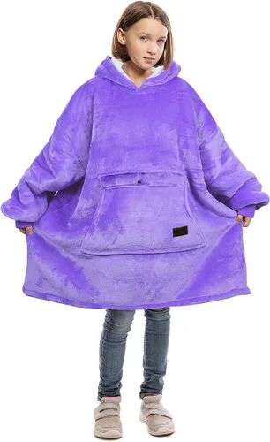 Vista 13 de Catalonia Sudadera tipo manta con capucha para niños, sudadera de sherpa extragrande para adolescentes jóvenes, idea de regalo Dual-Layer Design