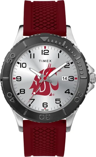 Vista 8 de Timex Tribute Men's Collegiate Gamer 42mm Watch – Georgia Bulldogs with Black Silicone Strap