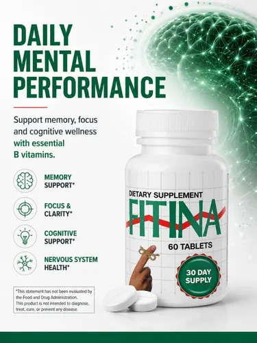 Vista 2 de Aumento de la memoria, ayuda cognitiva, salud cerebral (60 pestañas/paquete de 1)