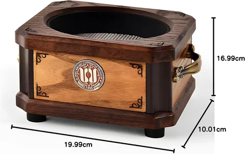 Vista 7 de Cafetera, cafetera de goteo con diseño de aspecto de madera cruda, función de lavado de té, temperatura ajustable del agua