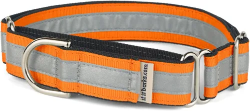 Vista 15 de If It Barks Collar Martingala reflectante de 1" para perros, ajustable, fabricado en Estados Unidos, pequeño, oro amarillo Amarillo Oro