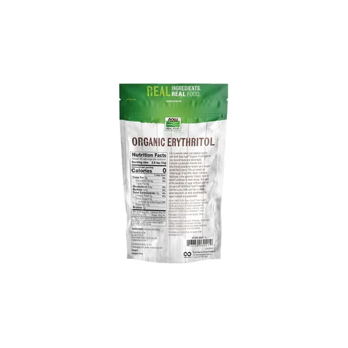 Vista 2 de NOW Foods, Eritritol orgánico, edulcorante agradable para recetas reducidas en calorías y sin azúcar, cero calorías, bajo impacto glucémico, 1 libra