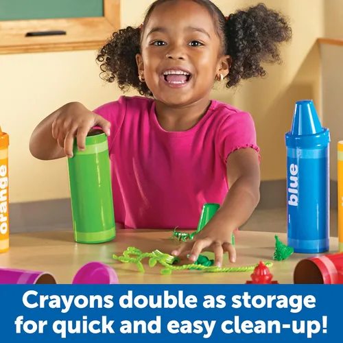 Vista 10 de Learning Resources Crayones de clasificación arcoíris - Regalos para niños pequeños, accesorios para niños pequeños, juguetes de apilar jumbo