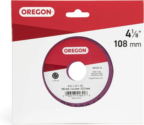 Vista 4 de Oregon OR4125-14A Muela abrasiva para cadena de sierra, 4-1/4 pulgadas por 1/4 pulgadas
