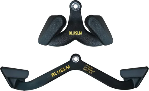 Vista 11 de BLUSLM LAT Pull Down Bar for Cable Machine, LAT Pulldown Attachments T-bar V-bar Cable Attachment for Gym, Back Tricep Strength Training Handle