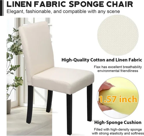 Vista 4 de Sillas de comedor de estilo urbano, de piel y con patas de madera maciza, 76.2 cm, 4