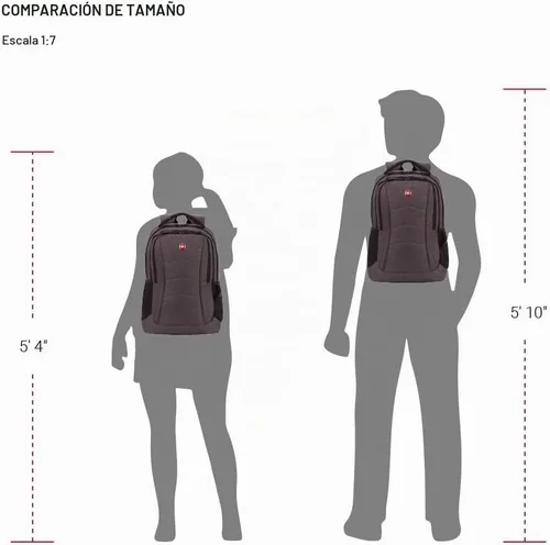 Vista 6 de SwissGear 5668 Mochila para portátil, gris oscuro jaspeado, 18.25 pulgadas