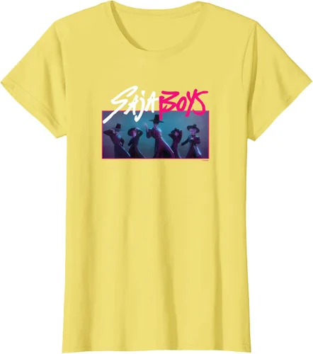 Vista 35 de Camiseta Oficial de KPop Demon Hunters Saja para Niños Negro