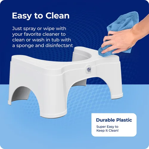 Vista 9 de Squatty Potty The Original Taburete de Baño para Inodoro - Ajustable 2.0, Convertible a 7" o 9" de Altura con Tapa Removible para Adultos y Niños