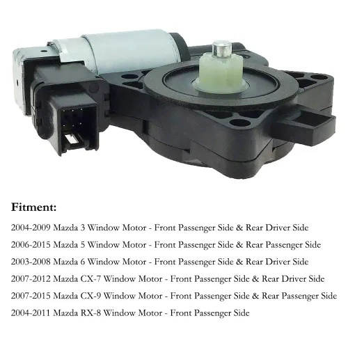 Vista 2 de Motor de elevación de elevalunas eléctrico para Mazda 3 5 6 CX-7 CX-9 RX-8 reemplaza OE G22C5858XF GJ6A5858XC D01G5858XB