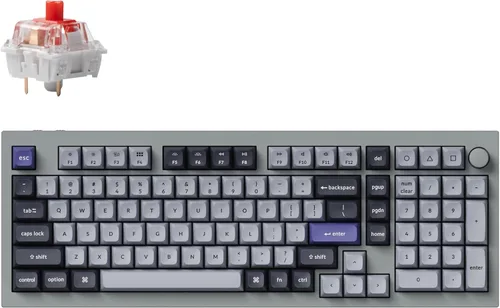 Vista 10 de Keychron Q5 Pro QMK/VIA Teclado mecánico inalámbrico personalizado, diseño de 96% con perilla programable, teclas PBT KSA de doble inyección