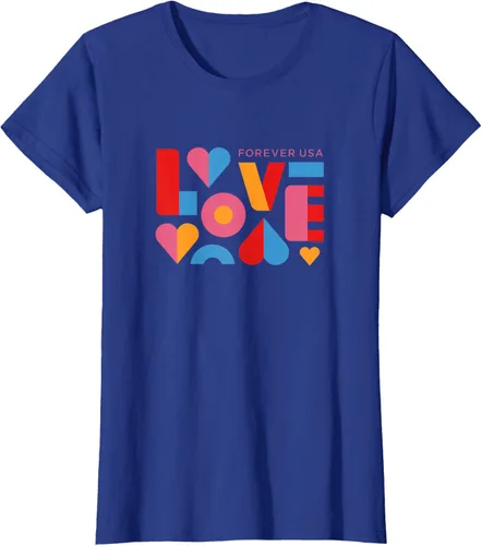 Vista 5 de USPS Camiseta Forever USA Love, Negro