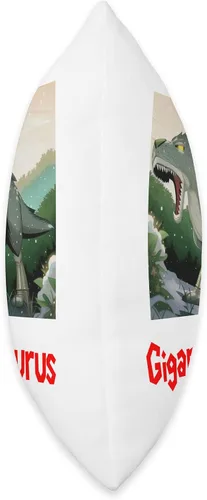 Vista 2 de Giganotosaurus Retro T rex - Cojín prehistórico para el Día del Padre
