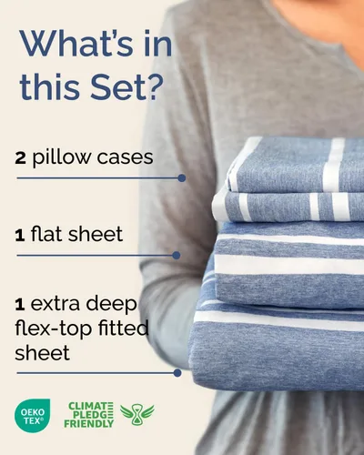 Vista 456 de Extra Deep Twin XL Sheet Set - 3 Piece College Dorm Room - White 01-Blanco