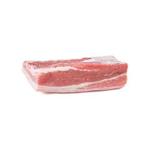 Vista 4 de Cerdo con sal curada (Tocino), vientre de cerdo curado (piel encendida), peso neto 16 oz (1 libra) bolsa de envasado al vacío, utilizada