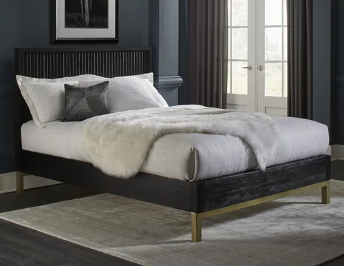 Vista 16 de Modus Furniture Cama con paneles de madera maciza, Queen, Broderick - Marrón avena silvestre