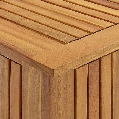 Vista 5 de vidaXL Caja de almacenamiento de jardín 23.6"x19.7"x22.8" madera maciza Acacia