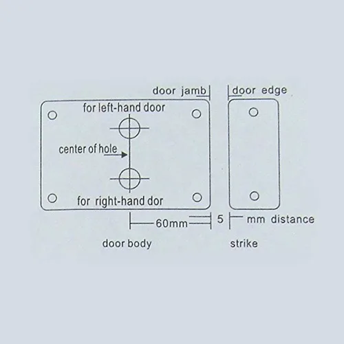 Vista 8 de Cerradura electrónica eléctrica para puerta, 6 llaves punteadas computarizadas, CC de 12 V, acero inoxidable, E-lock, soporte de puerta de metal
