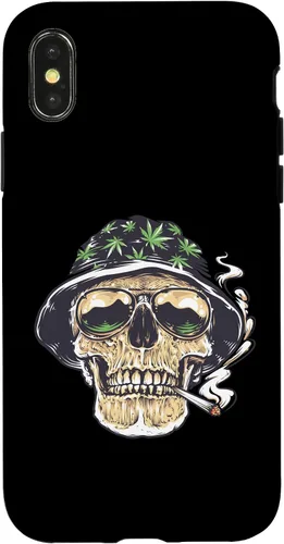 Vista 5 de Funda para iPhone 16 Marihuana Smoking Skull Camo Island Chilling Weed Stoner 420