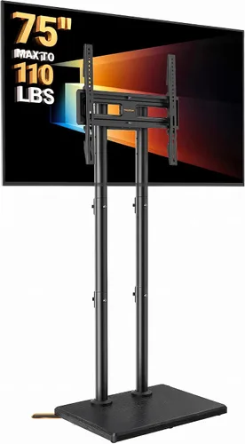 Vista 10 de Perlegear Soporte de TV de suelo con regleta para televisores de 50 a 110