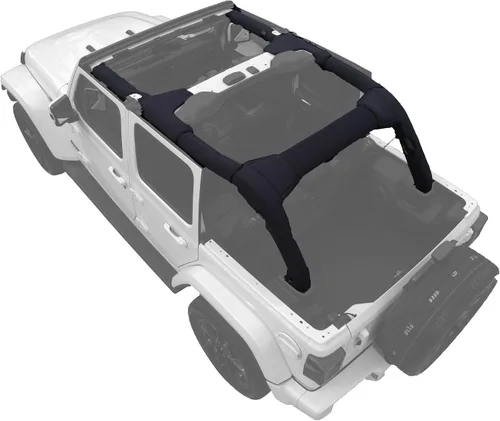 Vista 10 de Cubierta de Relleno de Neopreno para Barra Antivuelco Compatible con Jeep Wrangler JL de 2 Puertas 2018-2023 (NO 2024-2025) - Negro