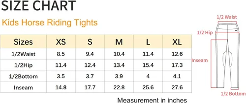 Vista 7 de FitsT4 - Mallas de equitación para niños, pantalones de equitación flexibles para la rodilla, pantalones de escuela ecuestre para niñas