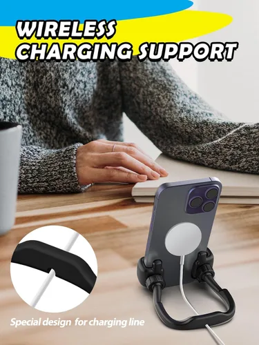 Vista 5 de CALDEVER Rellenos de Calcetín para Adolescentes Niños Niñas Adultos Soporte para Teléfono Celular Patentado Paquete de 2 Soporte Perezoso Thumbs Up