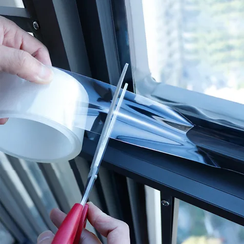 Vista 11 de Cinta selladora transparente, contra condiciones climáticas adversas, cinta adhesiva sin residuos, cinta aislante para puertas, ventanas y espacios