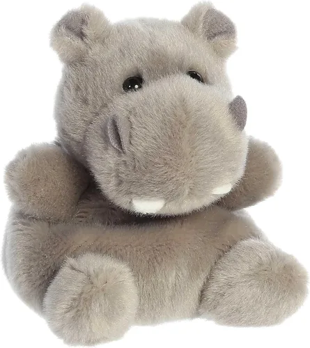 Vista 3 de Aurora Adorable Palm Pals Hunk Hippo - Juego de bolsillo - Diversión coleccionable - Gris 5 pulgadas