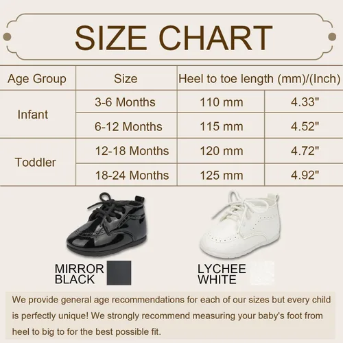 Vista 6 de Sawimlgy Zapatos Oxford de cuero suave de primera calidad para bebés y niñas, zapatos de boda con suela de goma resistente, impermeables