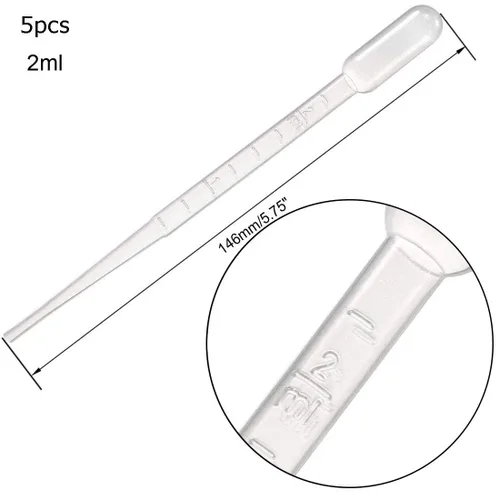 Vista 2 de MEETOOT 10 piezas de plástico desechables Petri Dish 3.543x0.591 in con 5 pipetas de transferencia de plástico grueso de 0.1 fl oz para proyectos