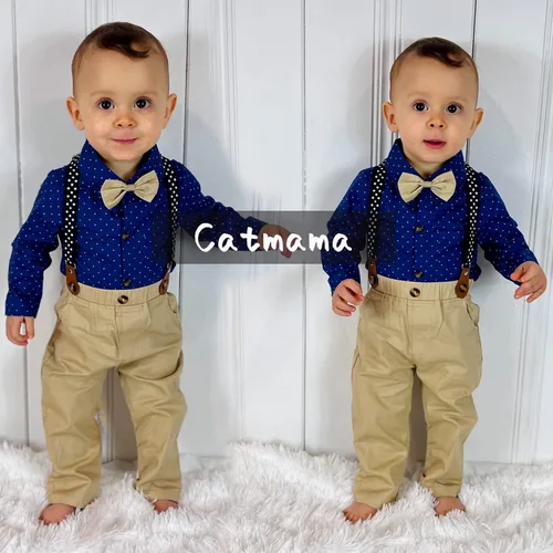 Vista 5 de MOMMY'S NEW MAN Ropa de bebé recién nacido, esmoquin, manga corta, trajes de caballero 0-24 meses, camisa + pajarita, sombrero de boina, pantalones