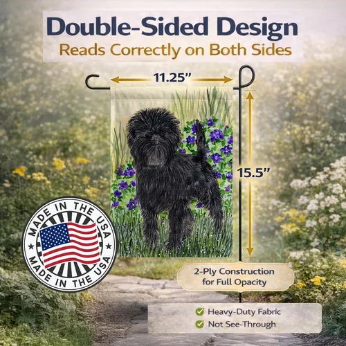 Vista 4 de Caroline's Treasures SS8151GF Affenpinscher - Bandera decorativa para jardín, jardín, jardín, jardín, bandera, bandera, decoración para patio