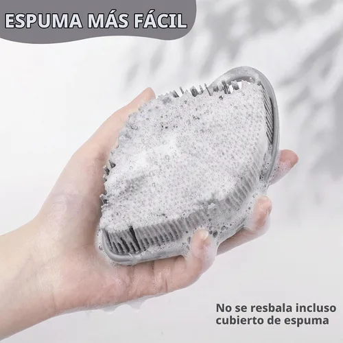 Vista 4 de Sndyi Exfoliante Corporal de Silicona, Exfoliante Corporal Suave para Piel Sensible, Exfoliante de Ducha en Forma de Hoja para el Cuerpo con Cerdas