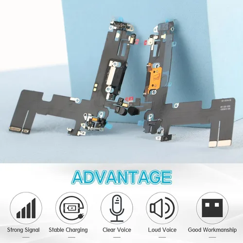 Vista 2 de Reemplazo para iPhone 13 Puerto de carga Dock Conector para iPhone 13 Puerto de carga Reemplazo USB Cargador Junta Flex Cable Asamblea Accesorios