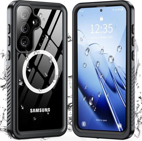 Vista 20 de ANTSHARE Funda impermeable IP68 para Samsung Galaxy S24 Ultra, compatible con MagSafe, protector de pantalla y lentes integrado, protección