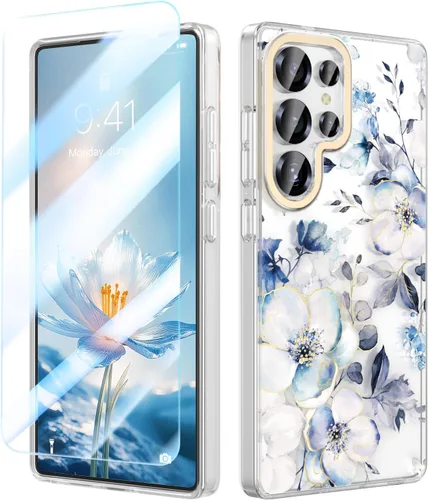 Vista 21 de MILPROX Funda para Samsung Galaxy S25 - Cubierta Slim Fit Floral S-25, Elegante Diseño de Flores Femenino, Carcasa Protectora Linda Ultra-Delgada