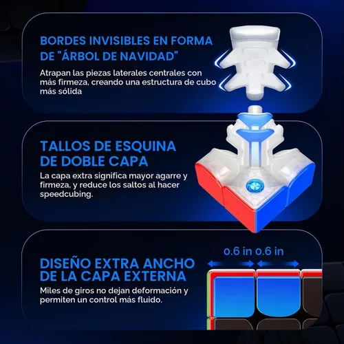 Vista 4 de GAN Cubo magnético de velocidad 460 M SP 4x4 para niños y adultos, versión