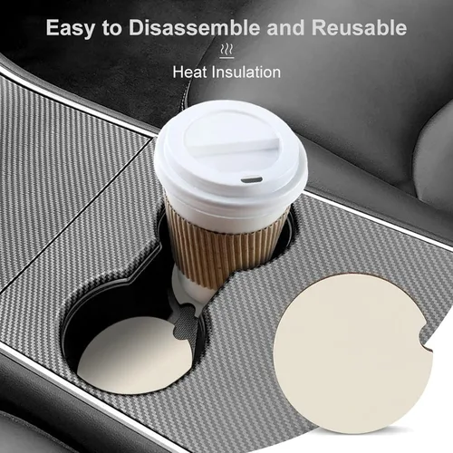 Vista 7 de 2 posavasos personalizados para automóvil, soporte para tazas de automóvil, añade tu foto personalizada, texto, accesorios para vehículos