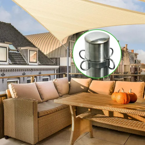 Vista 6 de Royal Shade Abrazadera para toldo, poste de soporte de poste resistente, postes de soporte para toldo, montaje ajustable para accesorios de poste