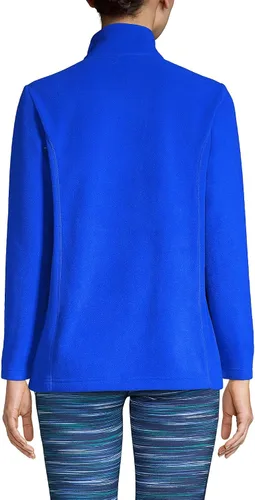 Vista 2 de Lands' End Chaqueta de forro polar con cremallera completa para mujer Royal Cobalt Regular XL (500872), Azul