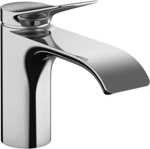 Vista 2 de hansgrohe Vivenis 75010341 - Grifo para lavabo de baño con 1 manija y 1 agujero, caudal de 1.2 GPM, en cromo negro cepillado Cromo cepillado negro